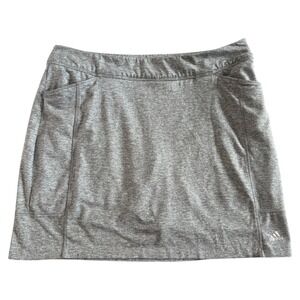 Adidas Womens Golf Skort Gray Heathered Athletic Performance Shorts medium